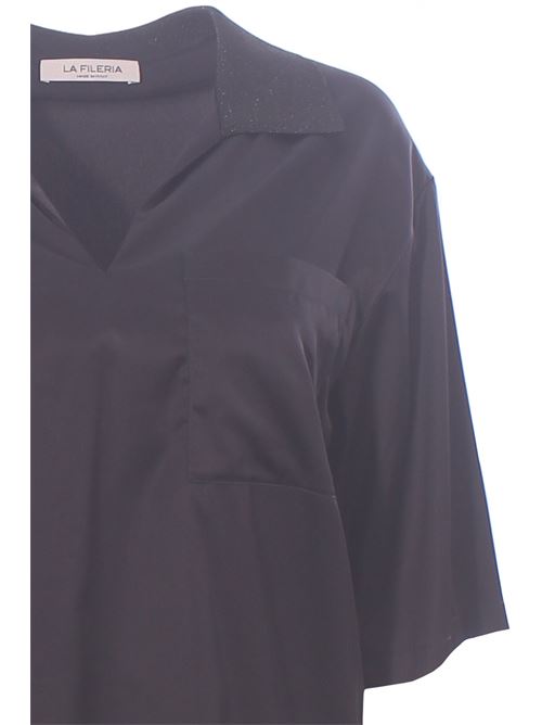 shirt with lurex neck LA FILERIA | 6121152921099